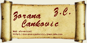 Zorana Čanković vizit kartica